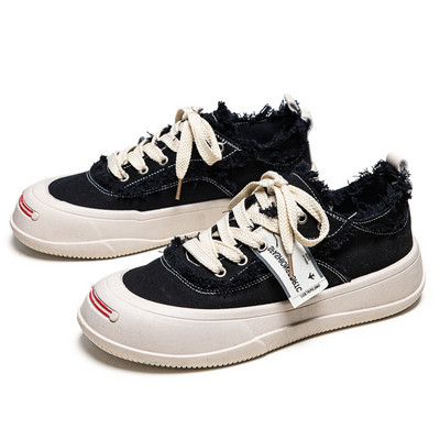 Ανδρικά παπούτσια καμβά στυλ Harajuku Μόδα Πορτοκαλί Ανδρικά παπούτσια Casual Σχεδιαστής Street Vulcanized Παπούτσια Ανδρικά πάνινα πάνινα πλατφόρμας