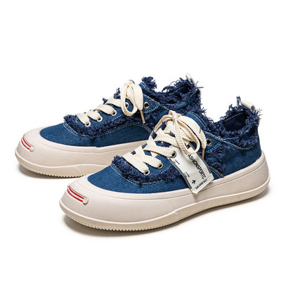 Ανδρικά παπούτσια καμβά στυλ Harajuku Μόδα Πορτοκαλί Ανδρικά παπούτσια Casual Σχεδιαστής Street Vulcanized Παπούτσια Ανδρικά πάνινα πάνινα πλατφόρμας