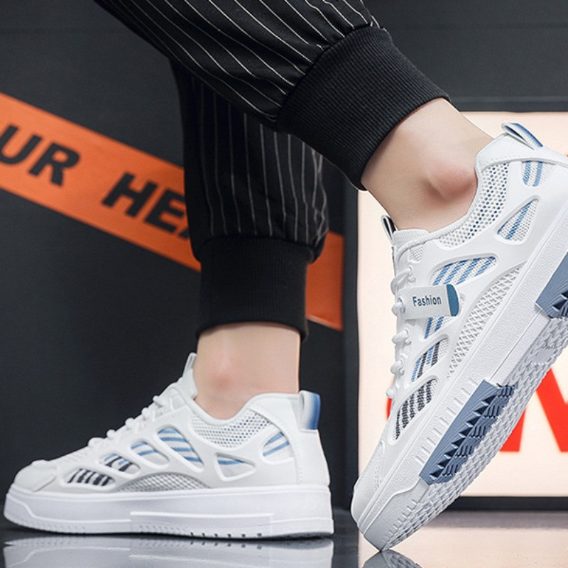 Nauji vyriški drobiniai batai Madingi Patogūs sportbačiai Tinkliniai kvėpuojantys bėgimo bateliai vyrams Lauko laisvalaikio batai Tenis Para Hombre