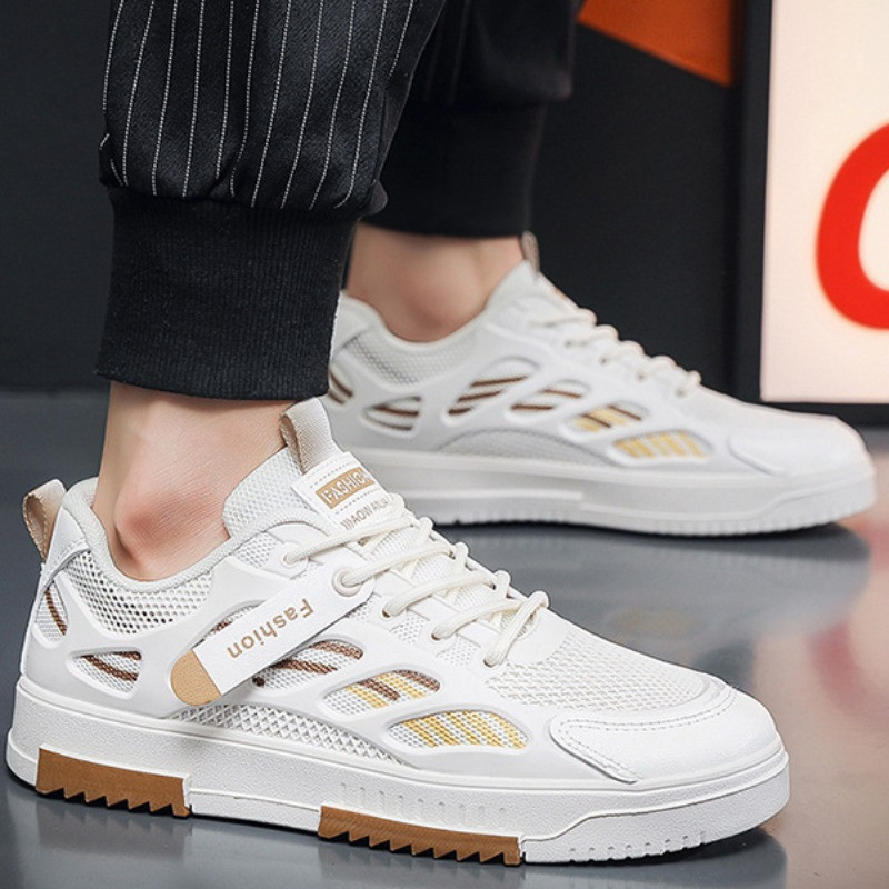 Nauji vyriški drobiniai batai Madingi Patogūs sportbačiai Tinkliniai kvėpuojantys bėgimo bateliai vyrams Lauko laisvalaikio batai Tenis Para Hombre