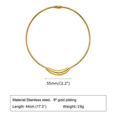 Moterų kaklo rankogaliai, reguliuojamas atviros apykaklės Choker Torques karoliai, paprasti nerūdijančio plieno papuošalai