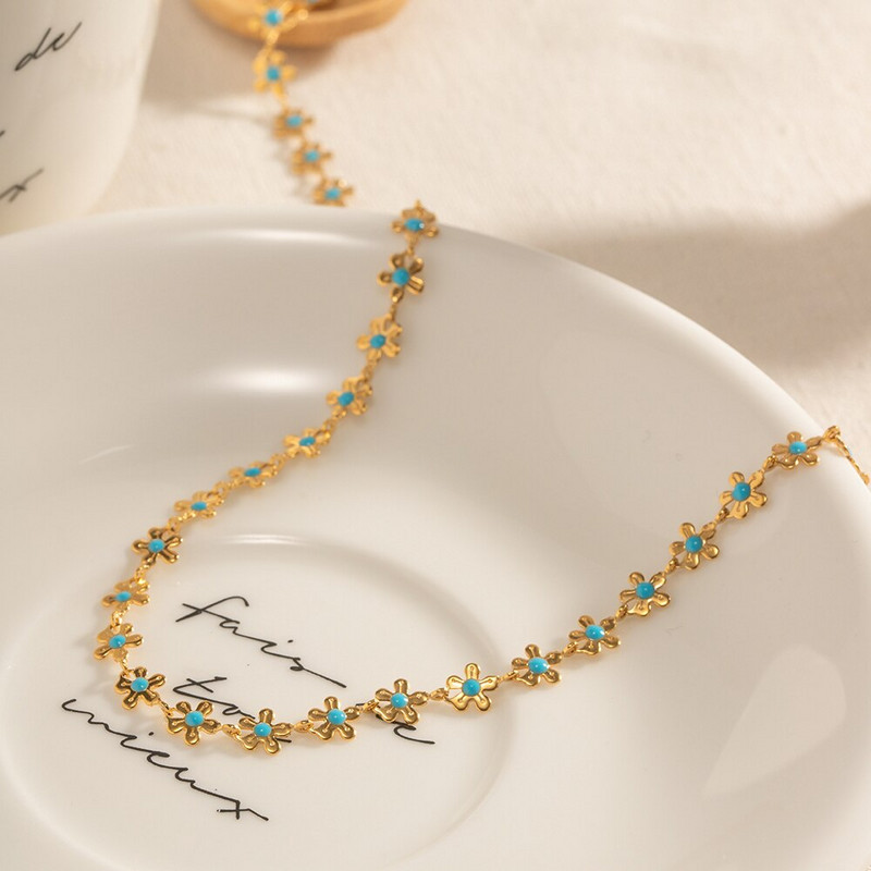 Roostevabast terasest Bohemia tilgutiõli šikk kaelakee naiste vabaaja kaelarihmaga loominguline kett Veekindel hüpoallergeenne ehe kingitus