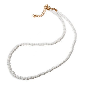 Bohemia White Bead Choker Κολιέ για γυναίκες Vintage Chain Neckace Fashion Κοσμήματα Χονδρική