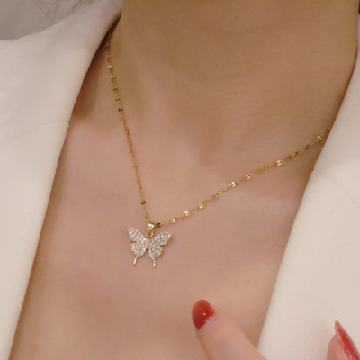 Madingi „Choker“ karoliai moterims Sidabrinės spalvos drugeliai, trumpi dovanų karoliai, geometriniai kaklo papuošalai