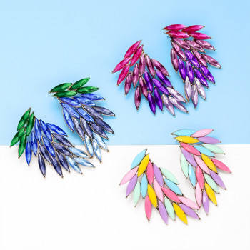 Πολυτελή σκουλαρίκια Angel Wings για Γυναικεία Κορίτσια Δώρο Σκουλαρίκια για χορό χορού γάμου με ακρυλικά κρύσταλλα