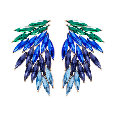 Luksusa Eņģeļa spārni Auskari Sieviešu Meitenēm Pilnībā Jauktas Krāsas Akrila kristāli Kāzu ballīte Izlaiduma Auskari Dāvana