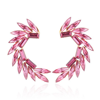 16 цветни Wings Stud Earrings Акрилни кристални камъни Дамски обеци за пиърсинг Модерни сватбени бижута Коледен подарък