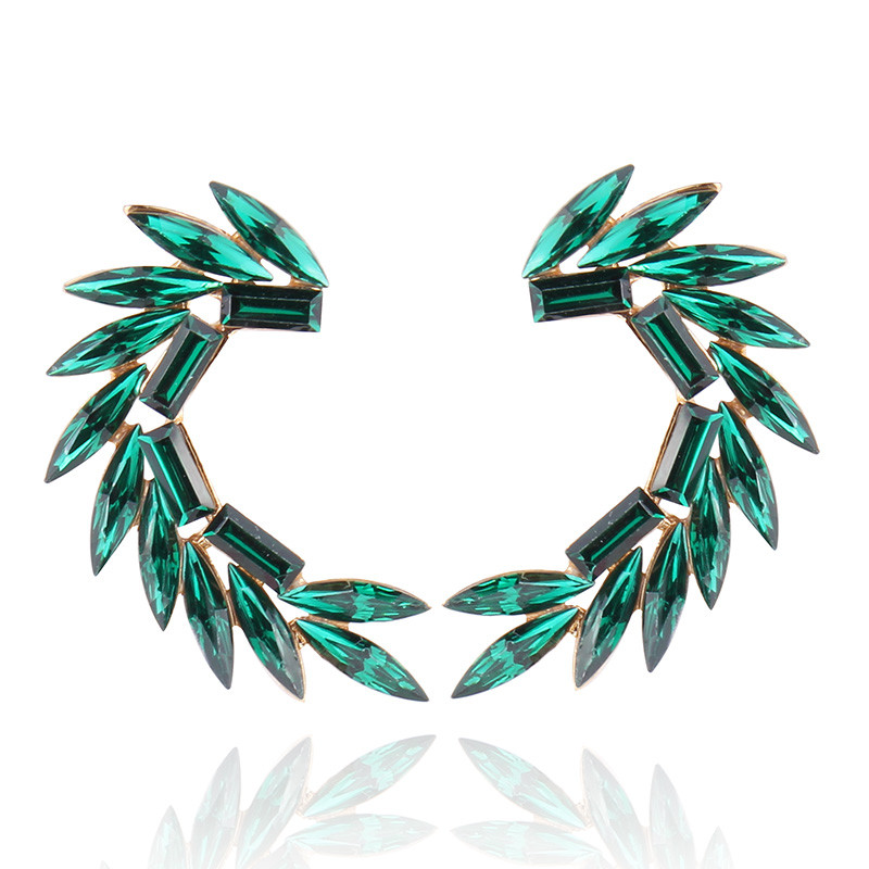 16 värvilist Wings Stud Kõrvarõngad Akrüülkristallkivist Naiste augustamine Kõrvarõngad Trendikad pulmaehted Jõulukink