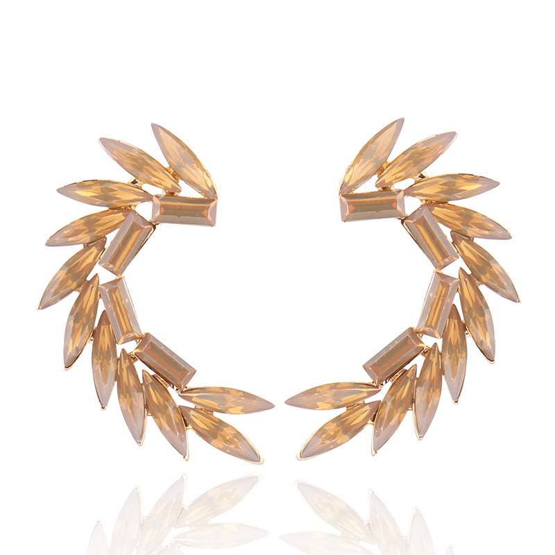 16 värvilist Wings Stud Kõrvarõngad Akrüülkristallkivist Naiste augustamine Kõrvarõngad Trendikad pulmaehted Jõulukink