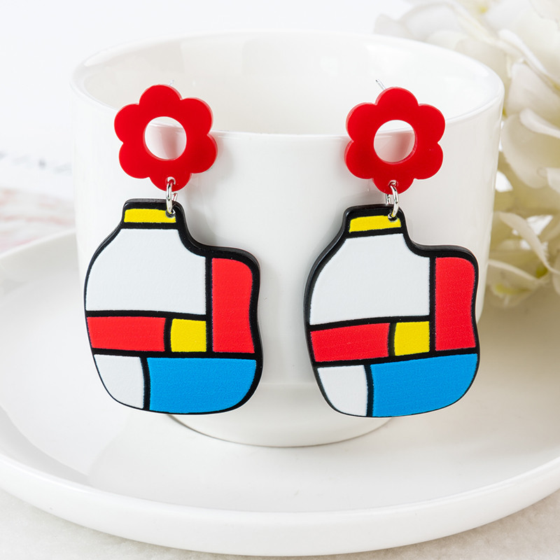 1Pair Disco Ball Stud Auskarai Įvairiaspalviai Debesis Akrilo amatų madingi papuošalai Vaikams ir Moterims Dovana