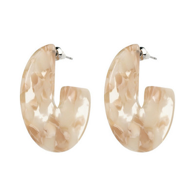 Nauji apvalūs, madingi Brinco mėlynos spalvos plokšti puslankiu žiediniai auskarai, 2019 m. derva moterims Boho elegantiško dizaino leopardo akrilo papuošalai