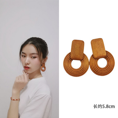 Nauji madingi keli mediniai dideli auskarai moterims pakabinami Bohemia rankų darbo ilgi auskarai Brincos vakarėlių papuošalų didmeninė prekyba