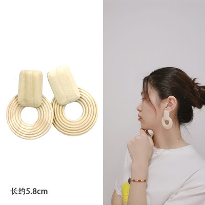 Nauji madingi keli mediniai dideli auskarai moterims pakabinami Bohemia rankų darbo ilgi auskarai Brincos vakarėlių papuošalų didmeninė prekyba