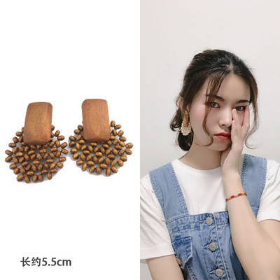 Nauji madingi keli mediniai dideli auskarai moterims pakabinami Bohemia rankų darbo ilgi auskarai Brincos vakarėlių papuošalų didmeninė prekyba