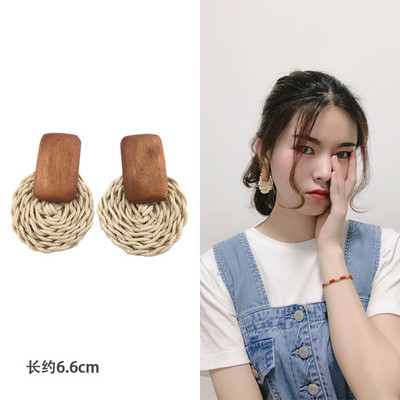 Nauji madingi keli mediniai dideli auskarai moterims pakabinami Bohemia rankų darbo ilgi auskarai Brincos vakarėlių papuošalų didmeninė prekyba