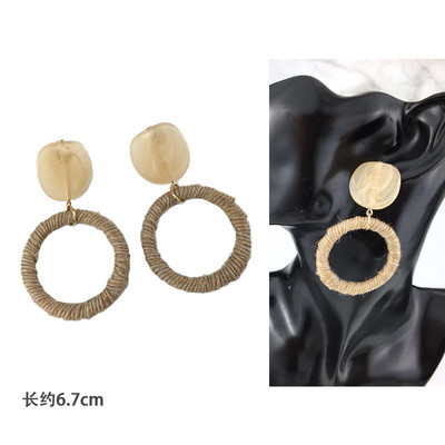 Nauji madingi keli mediniai dideli auskarai moterims pakabinami Bohemia rankų darbo ilgi auskarai Brincos vakarėlių papuošalų didmeninė prekyba