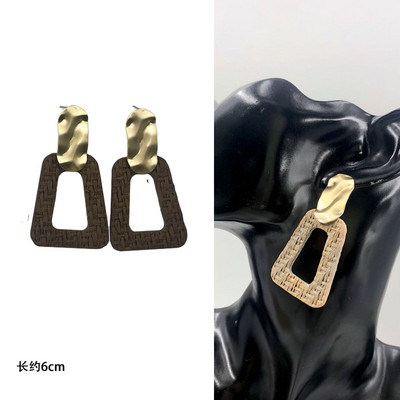 Nauji madingi keli mediniai dideli auskarai moterims pakabinami Bohemia rankų darbo ilgi auskarai Brincos vakarėlių papuošalų didmeninė prekyba