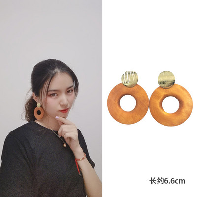 Nauji madingi keli mediniai dideli auskarai moterims pakabinami Bohemia rankų darbo ilgi auskarai Brincos vakarėlių papuošalų didmeninė prekyba