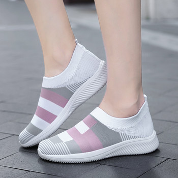 Маратонки Дамски обувки за ходене Дамски леки мокасини Тенис Ежедневни дамски модни чорапи с приплъзване Вулканизирани обувки Голям размер 2021