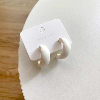 Mieli mėnulio matiniai mediniai auskarai geometriniai C stiliaus pareiškimai vintažinis didelis apskritimas medinis ausų žiedas madinga papuošalai dovana