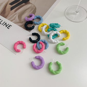 C-tüüpi naiste kõrvarõngad trendiböömi moe vintage keerdkuju poolringikujuline ümmargune lill Roosa avaldus Geomeetrilised Boho ehted