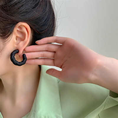 C-tüüpi naiste kõrvarõngad trendiböömi moe vintage keerdkuju poolringikujuline ümmargune lill Roosa avaldus Geomeetrilised Boho ehted