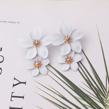 Λευκό χρώμα κρεμαστά σκουλαρίκια για γυναίκες Κορεάτικη μόδα μακριά κρεμαστά σκουλαρίκια κρυστάλλινα σκουλαρίκια με φούντα Δώρο γενεθλίων pendientes