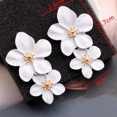 Baltos spalvos kabantys auskarai moterims korėjietiškos mados ilgi kabantys auskarai krištolo kutais auskarai gimtadienio dovana pendientes