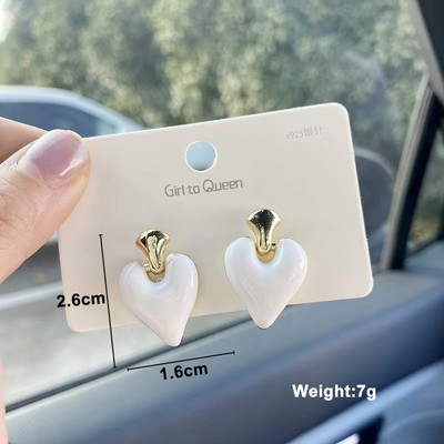 Baltos spalvos kabantys auskarai moterims korėjietiškos mados ilgi kabantys auskarai krištolo kutais auskarai gimtadienio dovana pendientes