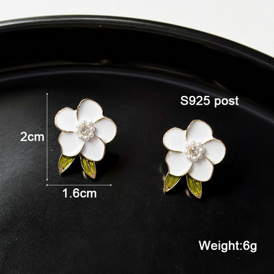 Baltos spalvos kabantys auskarai moterims korėjietiškos mados ilgi kabantys auskarai krištolo kutais auskarai gimtadienio dovana pendientes