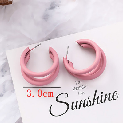 Rožinės spalvos gėlių auskarai moterims Vasaros geometrijos širdies lapeliai drugelis Brincos vakarėlis ausų papuošalas Valentino dienos dovana