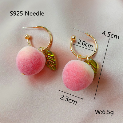 Rožinės spalvos gėlių auskarai moterims Vasaros geometrijos širdies lapeliai drugelis Brincos vakarėlis ausų papuošalas Valentino dienos dovana