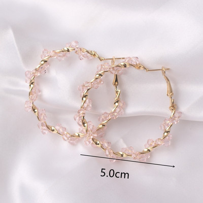 Rožinės spalvos gėlių auskarai moterims Vasaros geometrijos širdies lapeliai drugelis Brincos vakarėlis ausų papuošalas Valentino dienos dovana