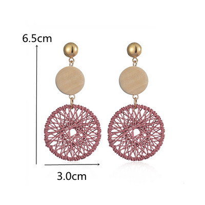 Rožinės spalvos gėlių auskarai moterims Vasaros geometrijos širdies lapeliai drugelis Brincos vakarėlis ausų papuošalas Valentino dienos dovana