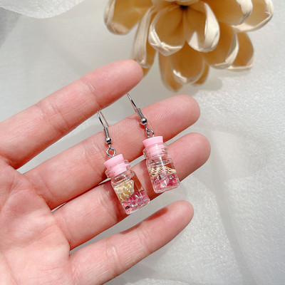 Rožinės spalvos gėlių auskarai moterims Vasaros geometrijos širdies lapeliai drugelis Brincos vakarėlis ausų papuošalas Valentino dienos dovana