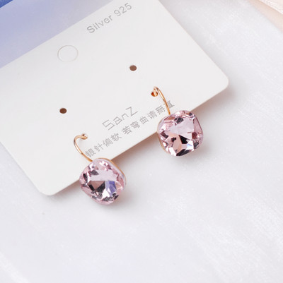 Rožinės spalvos gėlių auskarai moterims Vasaros geometrijos širdies lapeliai drugelis Brincos vakarėlis ausų papuošalas Valentino dienos dovana