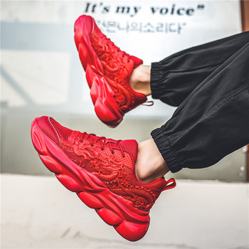 Καυτές εκπτώσεις Ανδρικά κόκκινα αθλητικά παπούτσια μόδας 2024 Casual sneakers Ανδρικά παπούτσια γυμναστικής πλατφόρμας Άνετα αναπνέοντα ανδρικά παπούτσια