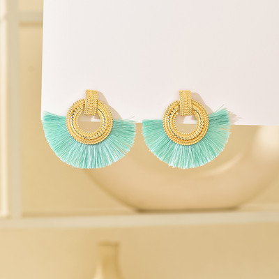 Fashion Bohemian Big Tassel Danngle White Fringe Γυναικεία σκουλαρίκια Drop Earrings for Women Statement Wedding 2023 Jewelry