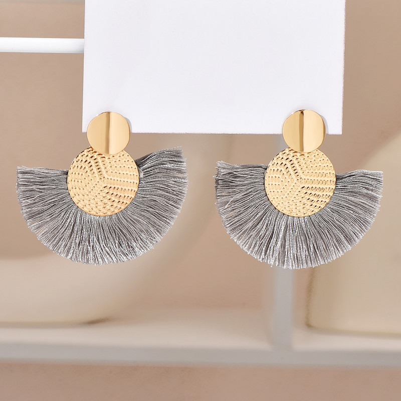 Fashion Bohemian Big Tassel Danngle White Fringe Γυναικεία σκουλαρίκια Drop Earrings for Women Statement Wedding 2023 Jewelry