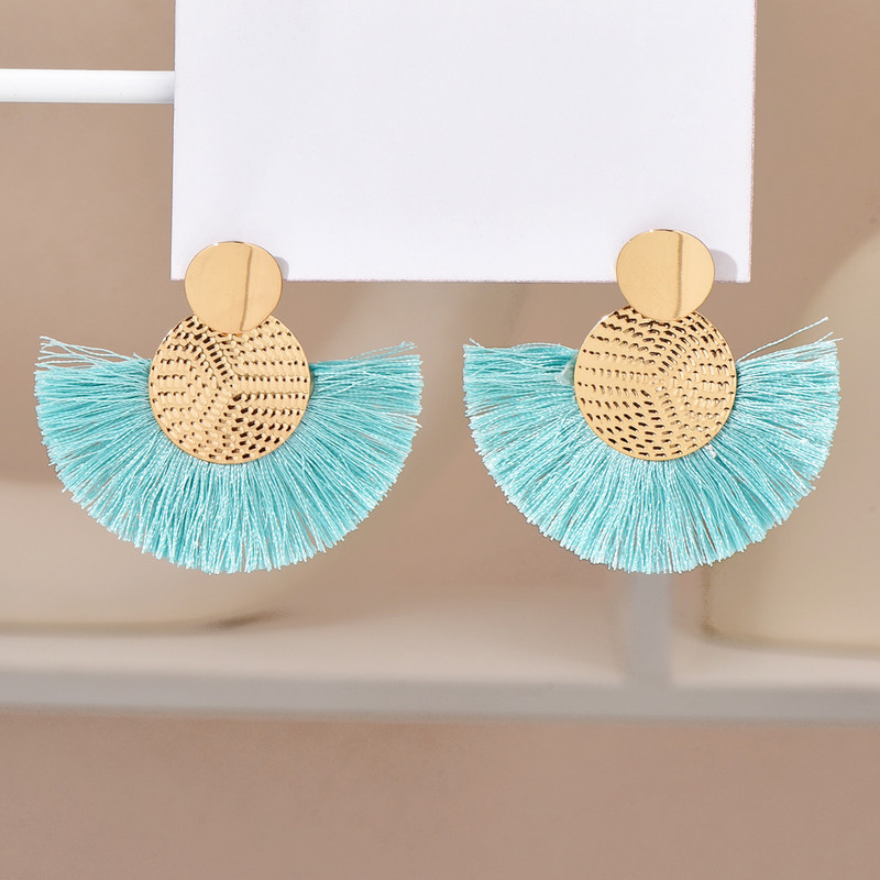 Fashion Bohemian Big Tassel Danngle White Fringe Γυναικεία σκουλαρίκια Drop Earrings for Women Statement Wedding 2023 Jewelry