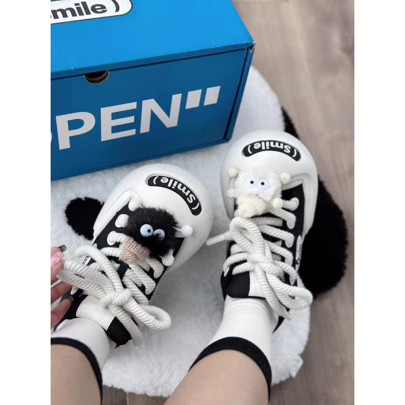 Naeratus Disain Fringe Tossud Vabaaja nööriga paarikingad Hubane lõuend Zapatillas Mujer Mood Star Stiilis Korterid Zapatos Hombre