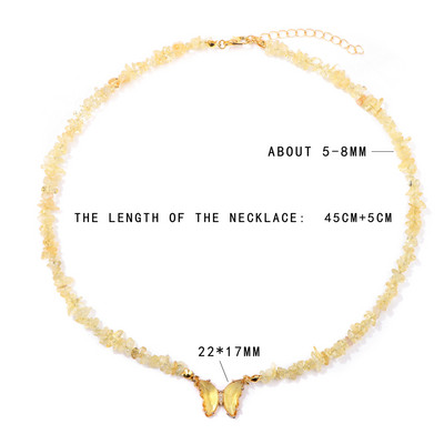 Krāsaini tauriņu kvarca kuloni kaklarotas dabīgā akmens ametisti kaklarotas Luksusa sieviešu kristāla kakla piekariņi sieviešu rhinest