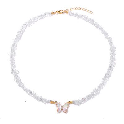 Krāsaini tauriņu kvarca kuloni kaklarotas dabīgā akmens ametisti kaklarotas Luksusa sieviešu kristāla kakla piekariņi sieviešu rhinest