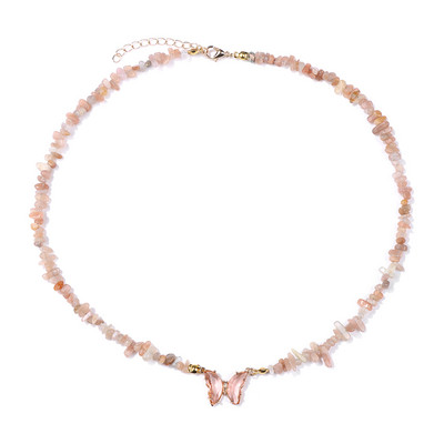 Krāsaini tauriņu kvarca kuloni kaklarotas dabīgā akmens ametisti kaklarotas Luksusa sieviešu kristāla kakla piekariņi sieviešu rhinest