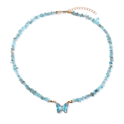 Krāsaini tauriņu kvarca kuloni kaklarotas dabīgā akmens ametisti kaklarotas Luksusa sieviešu kristāla kakla piekariņi sieviešu rhinest