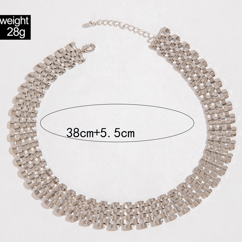 Eltúlzott kubai láncos nyaklánc nőknek Divatos punk metál stílus szabálytalan lánc nyaklánc Choker divat ékszerek hip rock