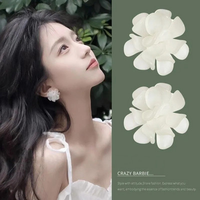 Y2k Pink Crystal Gėlė Perlų Drugelis Ausų Smeigtukai Vasaros Naujienos Korėjos Mados Prabangūs Auskarai Moterims Papuošalai Dovana