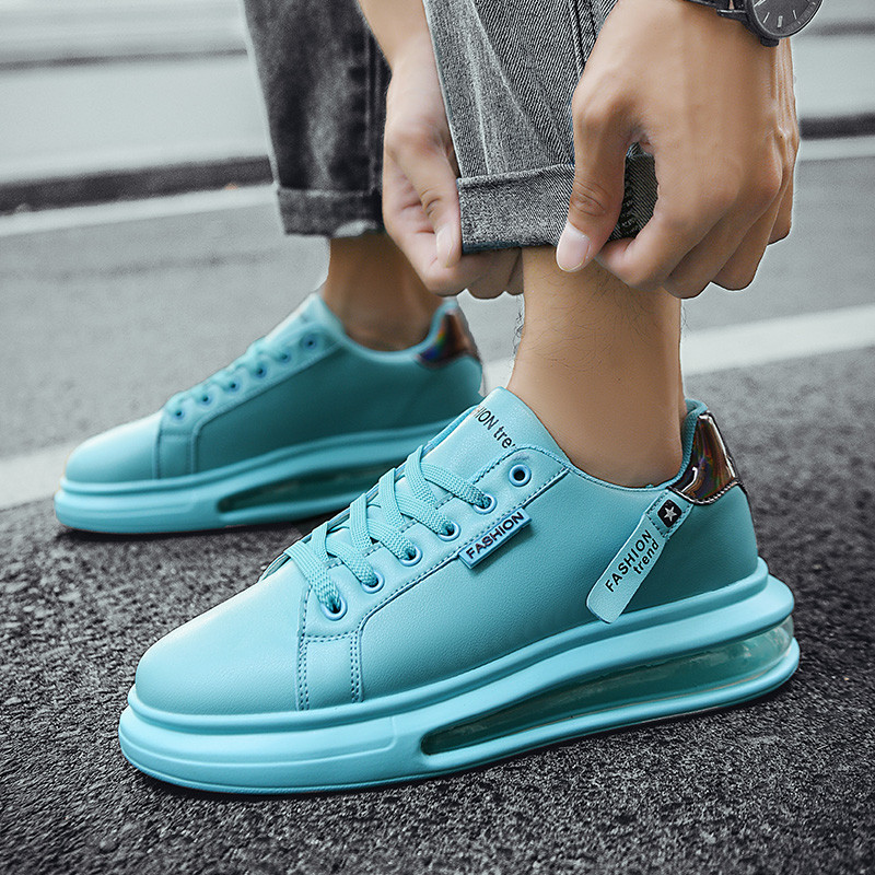 Madingi oro pagalvėlės laisvalaikio sportbačiai vyrams lauko platforma Neslystantys lentos batai Vyriški madingi žalios odos vyriški dizainerio batai