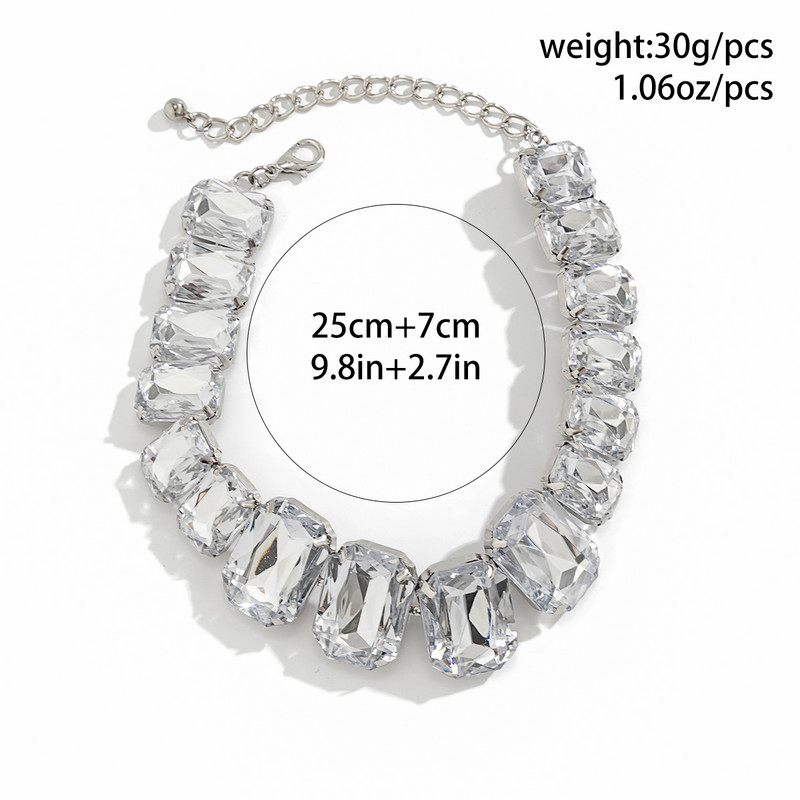 PuRui perdėtas viso kvadrato kalnų krištolinio akmens kaušelis moterims, dideli karoliukai, karoliai, kaklo grandinėlė, moteriškos vestuvės, madingi papuošalai