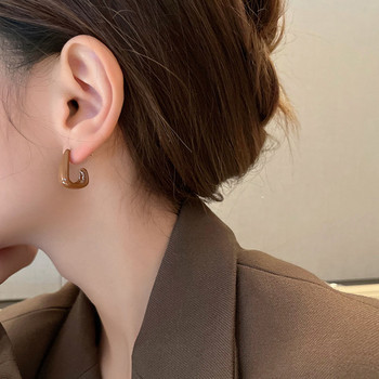 Μπεζ καφέ τετράγωνα γυναικεία σκουλαρίκια κρέμονται ιδιοσυγκρασιακά σμάλτο σκουλαρίκια για γυναικείες γεωμετρικές δηλώσεις αξεσουάρ αυτιών